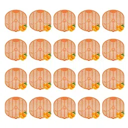 Zureni Urinal Pot Mat Anti-Splash Deodorizer Spatter Orange Fragrance For Bathroom and Restroom, ZU-USF-020 (Pack of20)-image-10