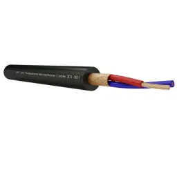 RS PRO Screened 2 Core Microphone Cable 0.25 mm² CSA 6.35 mm 100 m Black, 2149597-40