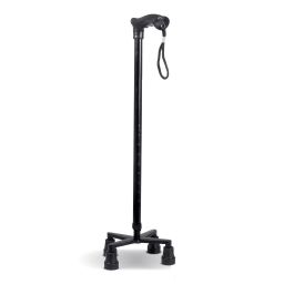 MCP Black Quadripod Adjustable Four Legged Walking Stick image 1