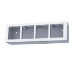 RAPID Sumo Next Open Modular Silver Line Surface Box 8 Modular Horizontal White, R-583 (Pack of 5)-99