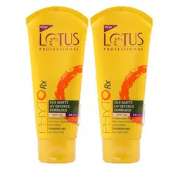 Lotus Professional Set Of 2 PhytoRx Silk Matte Cream Sun Defence SPF 50 PA+++ - 75g Each-58