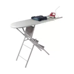 Peng Essentials LIB102 Low Carbon Steel Ironing Board with Step Ladder Silver-image-4
