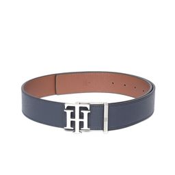 Tommy Hilfiger Men Navy Blue Textured Leather Formal Belt-image-37