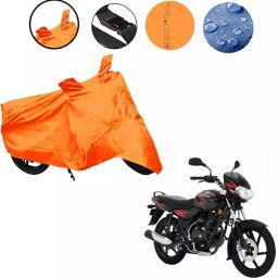 Auto Pearl Waterproof Two Wheeler Cover For Bajaj Discover 125 DTS-i (Orange)-68