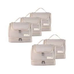 Aura Grey 5 Pieces Makeup Travel Pouch-2