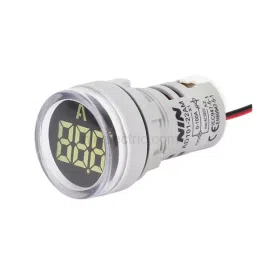 JIGO 22.5 mm Round Shape LED Indicator With Ammeter in Amber Color, JG-AD22.5A (Pack of 10)-15