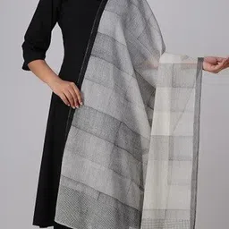 Banana Labs Haze Geometric Printed Cotton Dupatta image 3