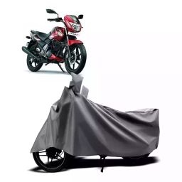 Auto Pearl Two Wheeler Cover with Bag for TVS Flame 125, Silver-image-91