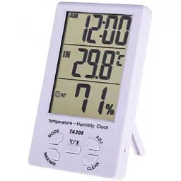 Acutek Thermometer/Humidity Meter/Clock Combo 0 to 50°C/32 to 122°F Range, TA-308-31