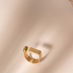 Zaisha 18k Gold Plated Brillo Cuff Ring-44