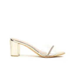 VALIOSAA Peep Toe Open Back Party Block Mules image 3
