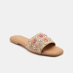R&B Women Embellished Party Open Toe Flats-image-29