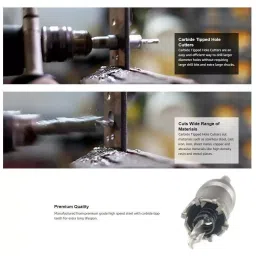 uptodatetools Hole Saw Cutter Drill Bit Masonry Type Round Shank 25 mm Diameter Black Finish image 5
