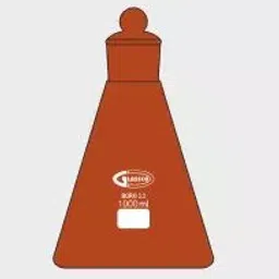 Glassco 100 ml Erlenmeyer Conical Narrow Mouth Flask With Interchangeable Stopper 076.502.02-24