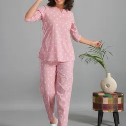 SANSKRUTIHOMES Printed Round Neck Pure Cotton Top With Trousers Co-Ords-picture-7