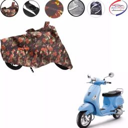 Auto Pearl Polyester Waterproof Two Wheeler Cover for Vespa Vespa VXL 150,(Jungle Print)-image-61
