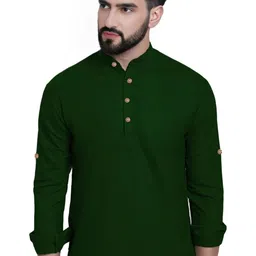 BHUVIKOO Men Green Kurtas-picture-8