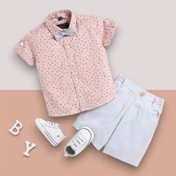 Woxaa Kids Printed Short Sleeves Shirt With Shorts-image-61