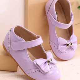 Cute Walk by Babyhug Ballerina with Bow Applique & Velcro Closure -Purple-image-24
