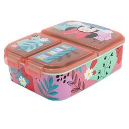 Disney by Gluman Partition Lunch Box  with Snap Lock Closure & Minnie Print - Pink-image-3