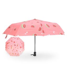 Watermelon  Print Umbrella-Dark Pink-25