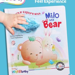 Intellibaby Premium Touch N' Explore with Milo the Bear Story Board Book | For Gifting | Enhances Sensory & Language Development | Touch & Feel Learning for Toddlers | For Gifting | BIS Certified | Paediatrician Approved - English-12