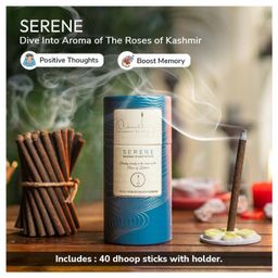 Nirmalaya 100 Percent Natural Serene Dhoop Sticks for Pooja 40 Sticks-Pack of 2-image-65