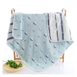 MumsLap Premium Organic Muslin Cotton 6 Layer Gauze Swaddle Wrap / Blanket - Navy Blue-image-72