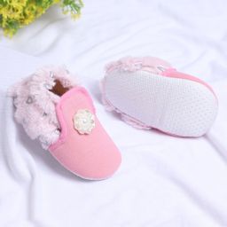Coco Candy Floral Applique & Fur Detailed Booties - Pink-image-99