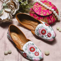 JM Looks Fashion Flat Embellished Open Toe Flat Jutti For Womens & Girls-image-50
