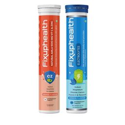 Fixuphealth Set Of 2 Amla 1000mg Vit C Effervescent &Immunity Booster Electrolyte Tablets-41