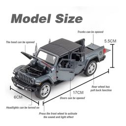Magicwand Metal 1:32 Scale Die-Cast Rubiicon Jeep with 6 Openable Doors Pull Back Action Blinking Lights & Sound - Color may vary image 3