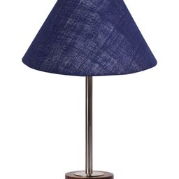 Aura Blue & Steel Metal Frusturical Shaped Table Lamp-image-95
