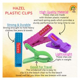 HAZEL Plastic Cloth Clips For Drying Clothes Set of 24 - Multi Color image 4