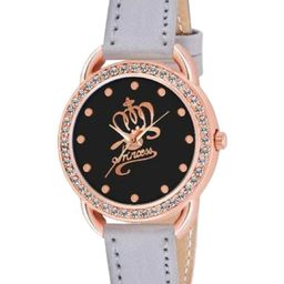 Miss Perfect Unisex Embellished Dial & Leather Textured Straps Analogue Watch Cvv24-picture-36