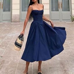 Alamode By Akanksha Women Agastha Midi Vintage Retro Dress-image-39