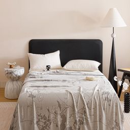 JC HOME Grey & White Floral AC Room Single Bed Quilt-image-81