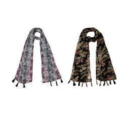 StoleVilla Multicoloured Floral Chiffon Stoles-image-34