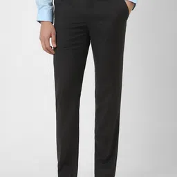 Peter England Elite Men Slim Fit Mid-Rise Formal Trousers-image-36