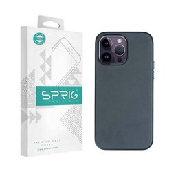 SPRIG Unisex Leather iPhone 14 Pro Impact Resistant Back Case-image-5