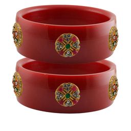 Vidhya Kangan Women Red Bangle-image-63