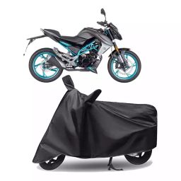 Auto Pearl Polyester Two Wheeler Cover for CFMoto 150NK BS6 (Grey)-image-51