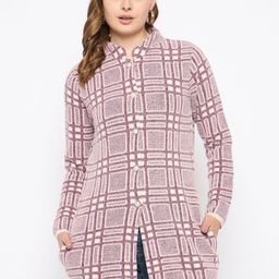 Madame Women Checked Cardigan-image-40