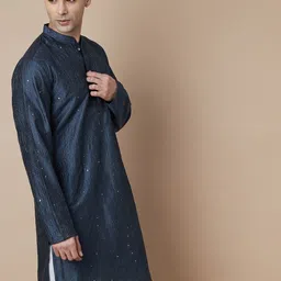 Melange by Lifestyle Men Embroidered Thread Work Kurta-picture-42