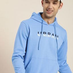 HERE&NOW Full Sleeves Typography Printed Hooded Sweatshirt-image-86