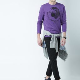 Huetrap Men Purple Printed Sweatshirt-image-9