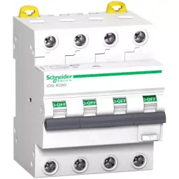 Schneider Electric DIN Rail Mount 4 Pole Acti 9 Range 32 A RCBO, A9D87432-23