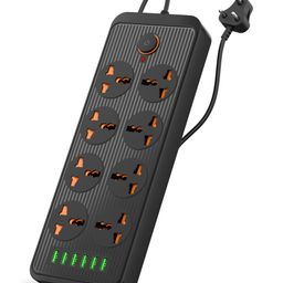 PORTRONICS Power Plate 7 With Power Sockets & USB Port - Black-23