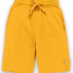 Kiddopanti Placement Printed Knee Length Shorts - Mustard Yellow-image-65