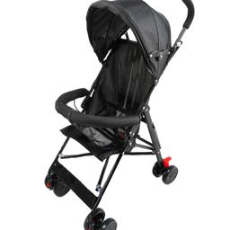Lightweight Buggy Stroller With Adjustable Canopy - Black-21